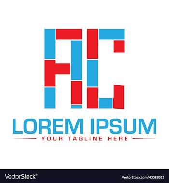 creative ac letter logo design
