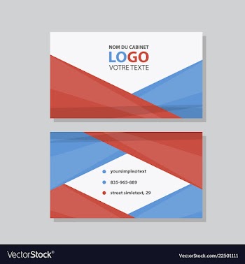Creative and clean business card template flat vector image