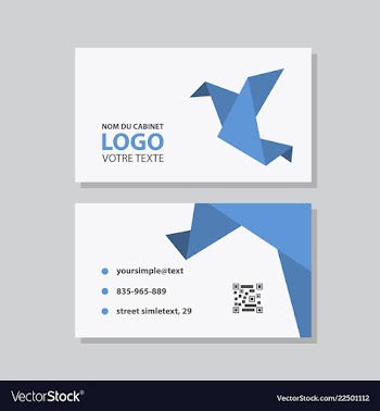 Creative and clean business card template flat vector image