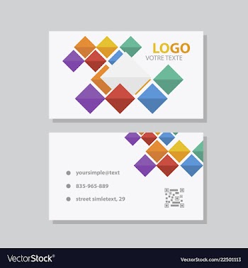 Creative and clean business card template flat vector image