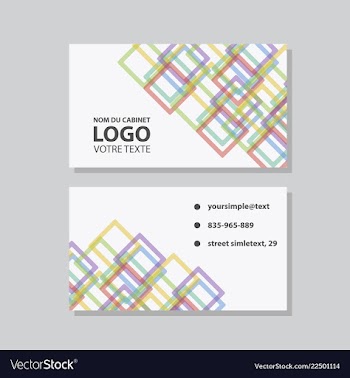 Creative and clean business card template flat vector image