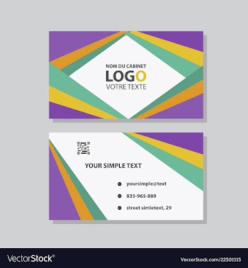 Creative and clean business card template flat vector image