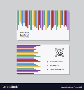 Creative and clean business card template flat vector image