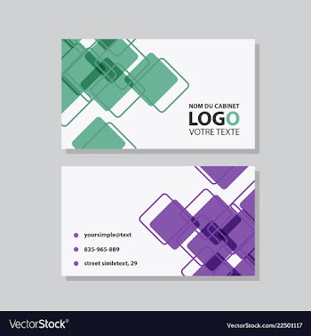 Creative and clean business card template flat vector image