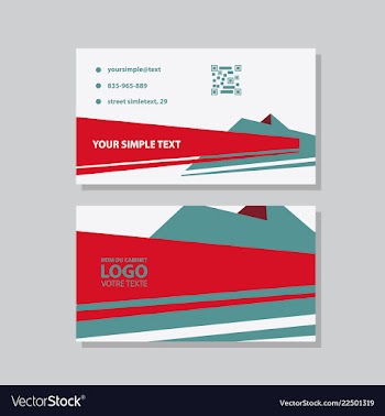 Creative and clean business card template flat vector image