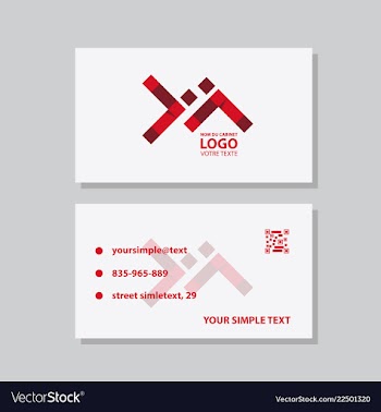 Creative and clean business card template flat vector image