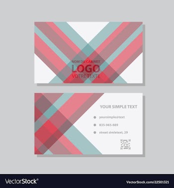 Creative and clean business card template flat vector image