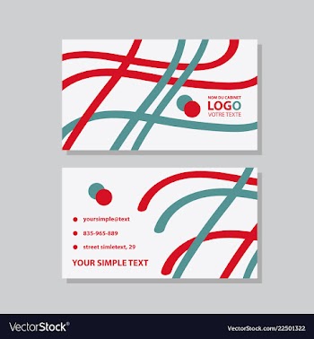 Creative and clean business card template flat vector image