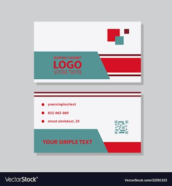 Creative and clean business card template flat vector image