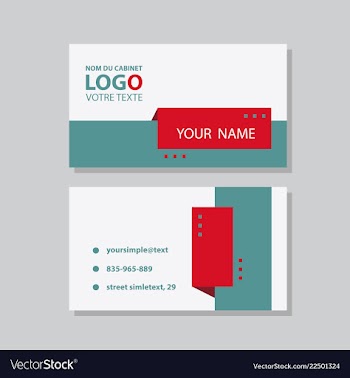 Creative and clean business card template flat vector image