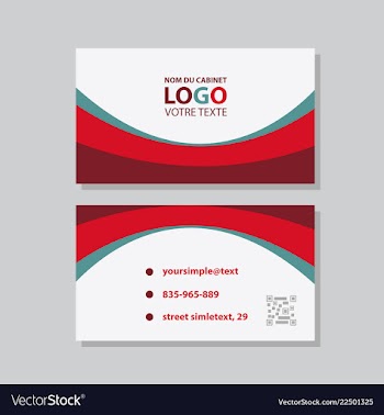 Creative and clean business card template flat vector image