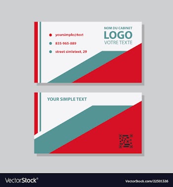 Creative and clean business card template flat vector image