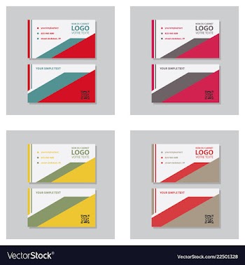 Creative and clean business card template flat vector image