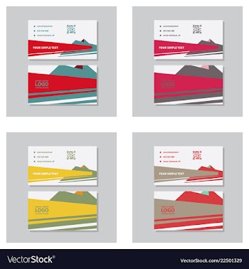 Creative and clean business card template flat vector image
