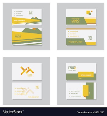 Creative and clean business card template flat vector image