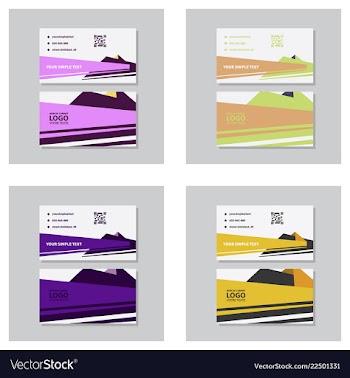 Creative and clean business card template flat vector image