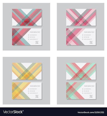 Creative and clean business card template flat vector image