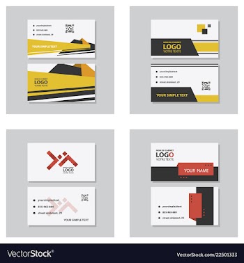 Creative and clean business card template flat vector image