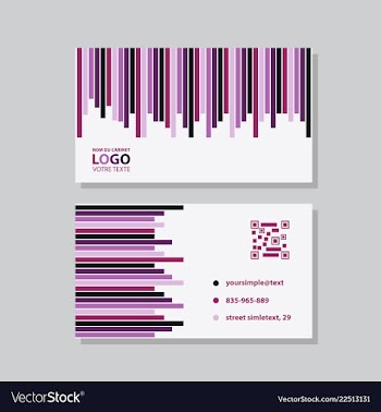 Creative and clean business card template flat vector image