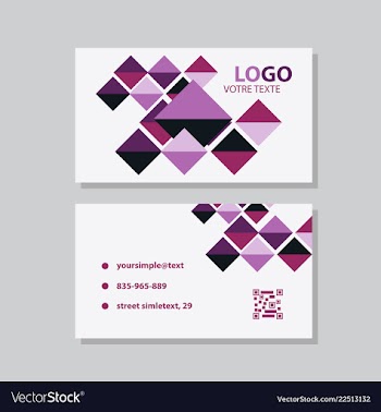 Creative and clean business card template flat vector image