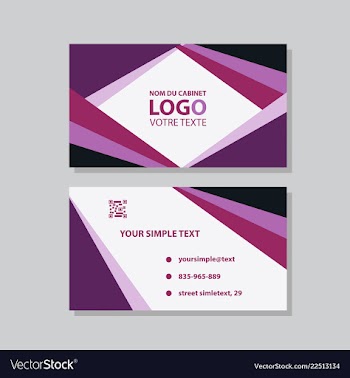Creative and clean business card template flat vector image