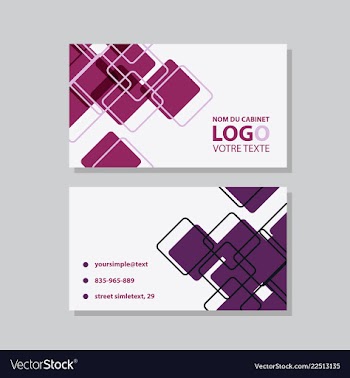 Creative and clean business card template flat vector image