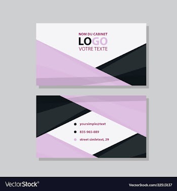 Creative and clean business card template flat vector image