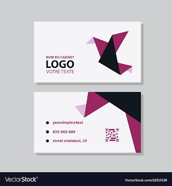 Creative and clean business card template flat vector image