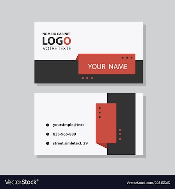 Creative and clean business card template flat vector image