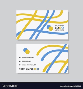 Creative and clean business card template flat vector image