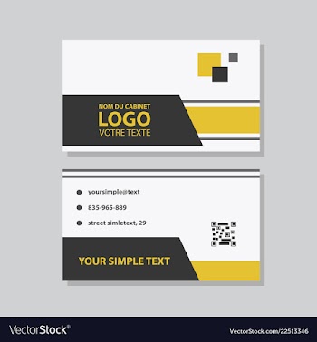 Creative and clean business card template flat vector image