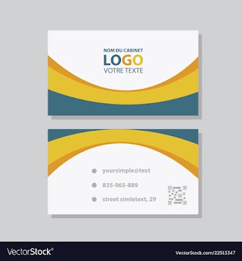 Creative and clean business card template flat vector image