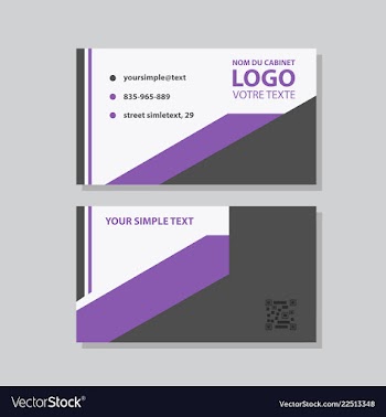 Creative and clean business card template flat vector image