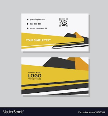 Creative and clean business card template flat vector image