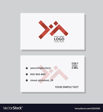 Creative and clean business card template flat vector image