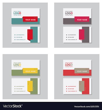 Creative and clean business card template flat vector image