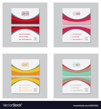Creative and clean business card template flat vector image