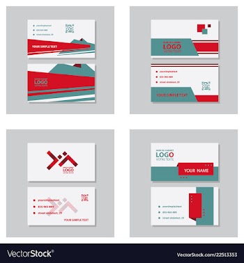 Creative and clean business card template flat vector image