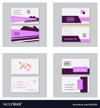 Creative and clean business card template flat vector image