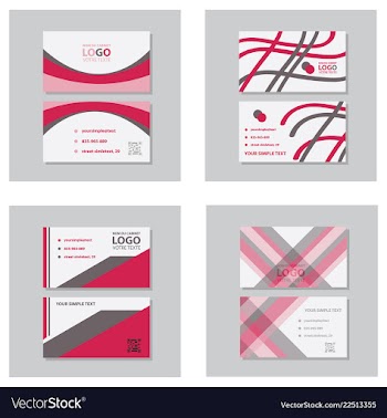 Creative and clean business card template flat vector image