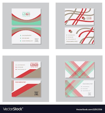 Creative and clean business card template flat vector image