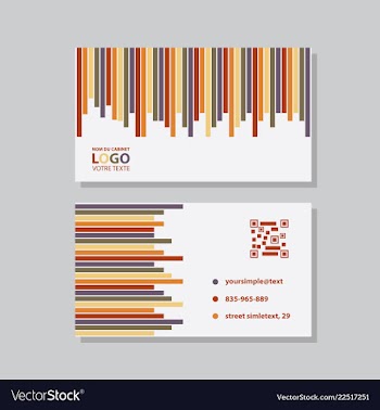 Creative and clean business card template flat vector image