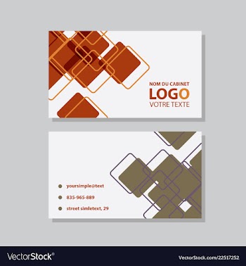 Creative and clean business card template flat vector image