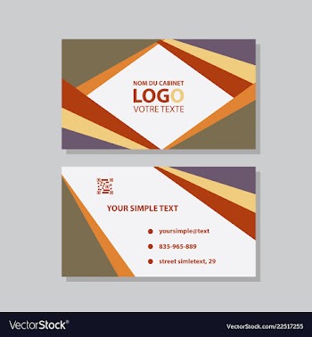 Creative and clean business card template flat vector image