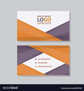 Creative and clean business card template flat vector image