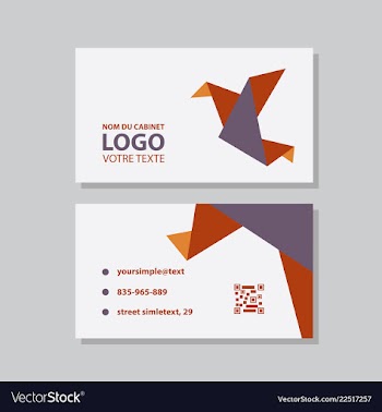 Creative and clean business card template flat vector image