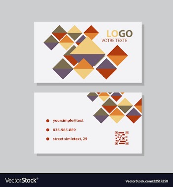 Creative and clean business card template flat vector image