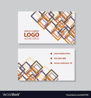 Creative and clean business card template flat vector image