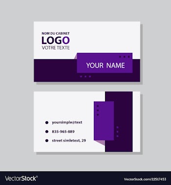 Creative and clean business card template flat vector image