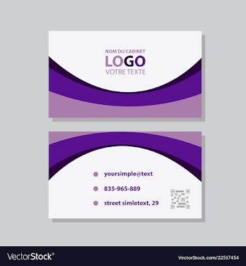 Creative and clean business card template flat vector image